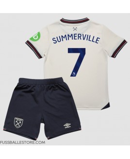 Günstige West Ham United Crysencio Summerville #7 Auswärts Trikotsatzt Kinder 2025-26 Kurzarm (+ Kurze Hosen)
